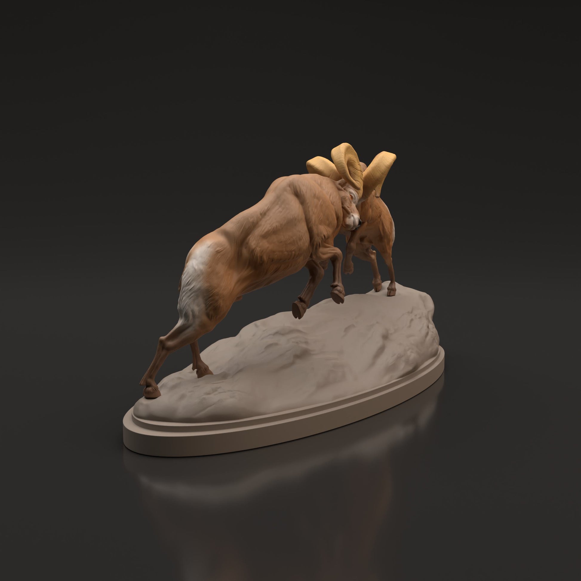 Product photo Animal Figure Diorama, Model Building: 0: Wildlife Figure: Battle Scene Bighorn Sheep – Ram (Ref 01_01_53)