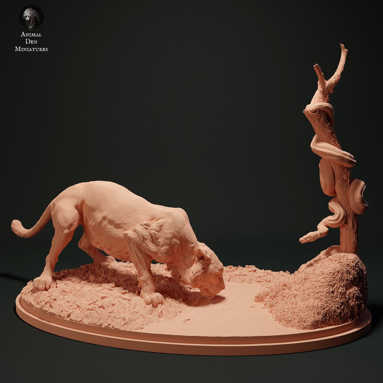 Product photo Animal Figure Diorama, Model Building: 0: Jungle Animal Figures: Burmese Python and Bengal Tiger (Ref 01_01_45)