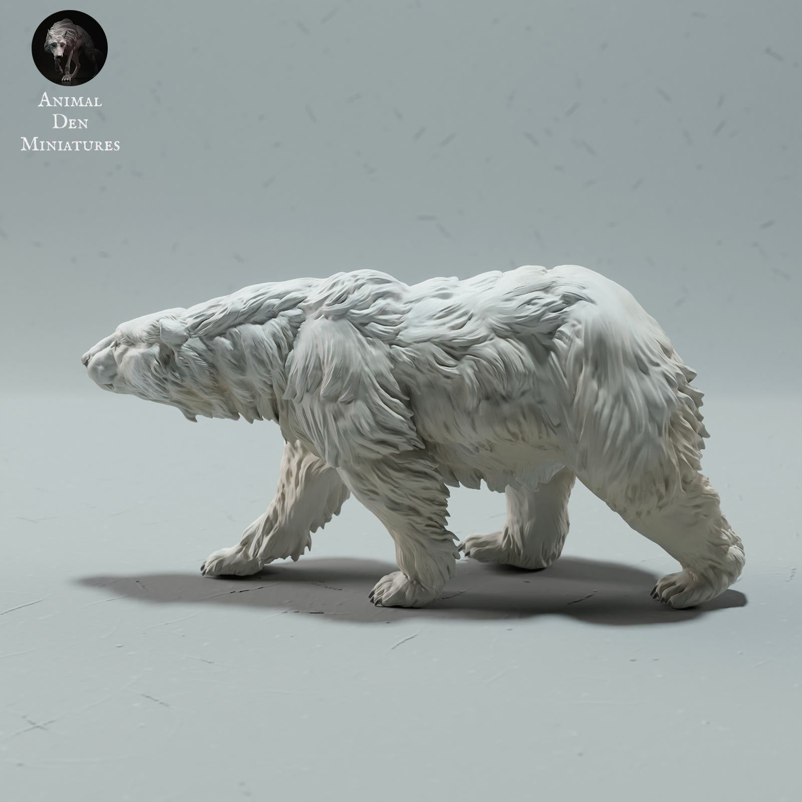 Product photo Animal Figure Diorama, Model Building: 0: Wildlife Figure: Walking Polar Bear – Polar Bear (Ref 01_01_24)