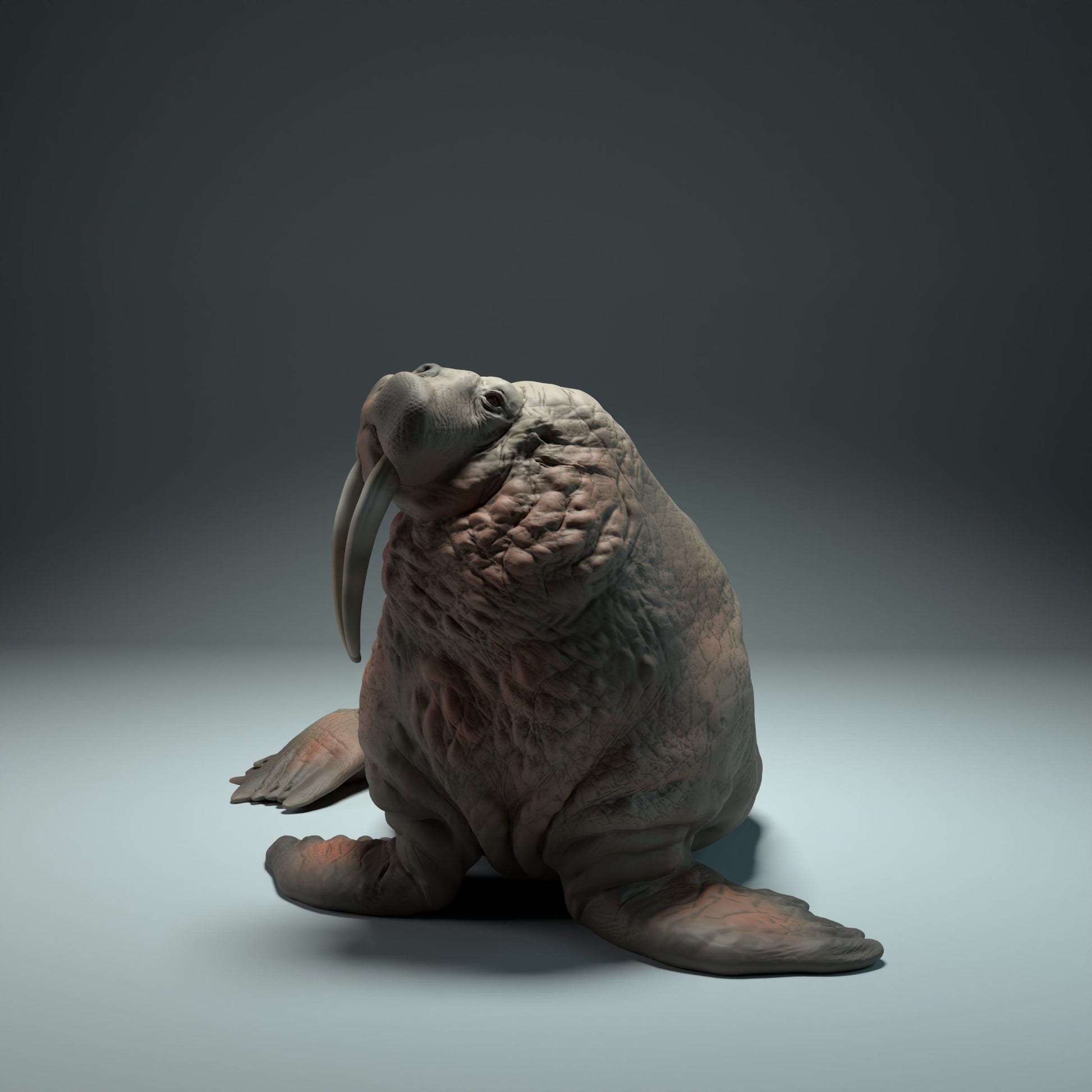 Product photo Animal Figure Diorama, Model Building: 0: Sea Creature Figure: Walrus – realistic miniature for dioramas and model building (Ref 01_01_31)