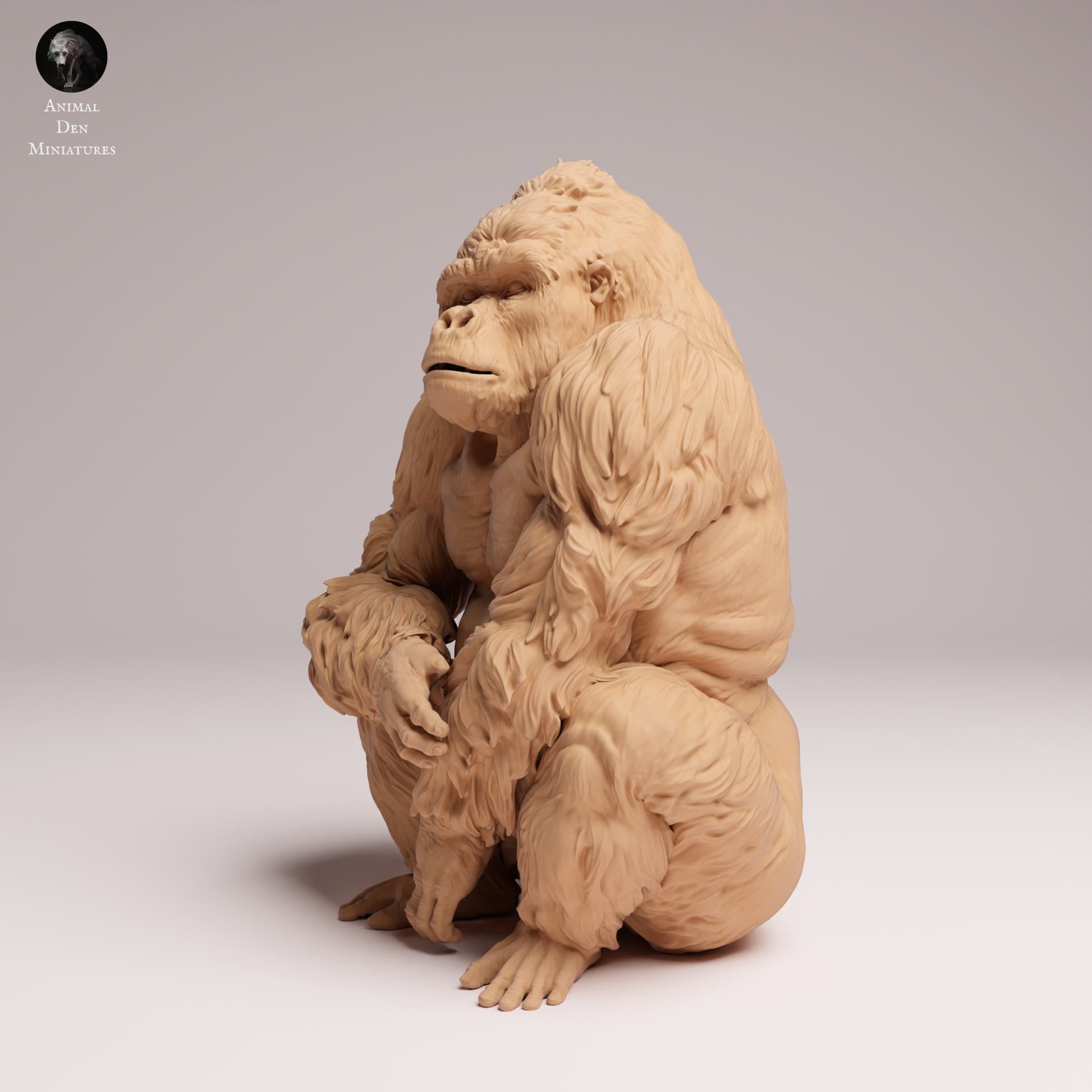 Product photo Animal Figure Diorama, Model Building: 0: Jungle Animal Figure: Sitting Eastern Lowland Gorilla – Silverback (Ref 25_07_06)