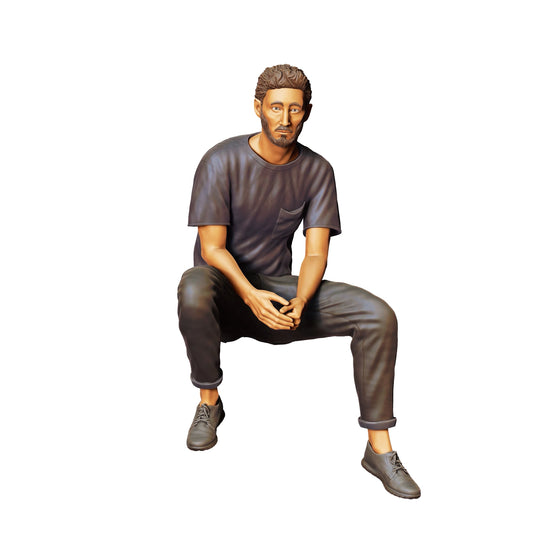 Diorama model building product photo 0: People sitting on car - Man 1 (Ref. No. 338)