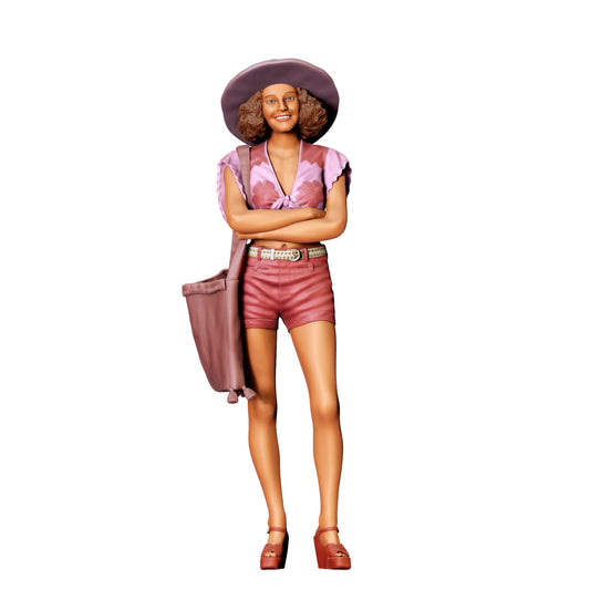 Diorama model building product photo 0: Woman with hat and bag – figure in summer clothing (Ref. No. 426)