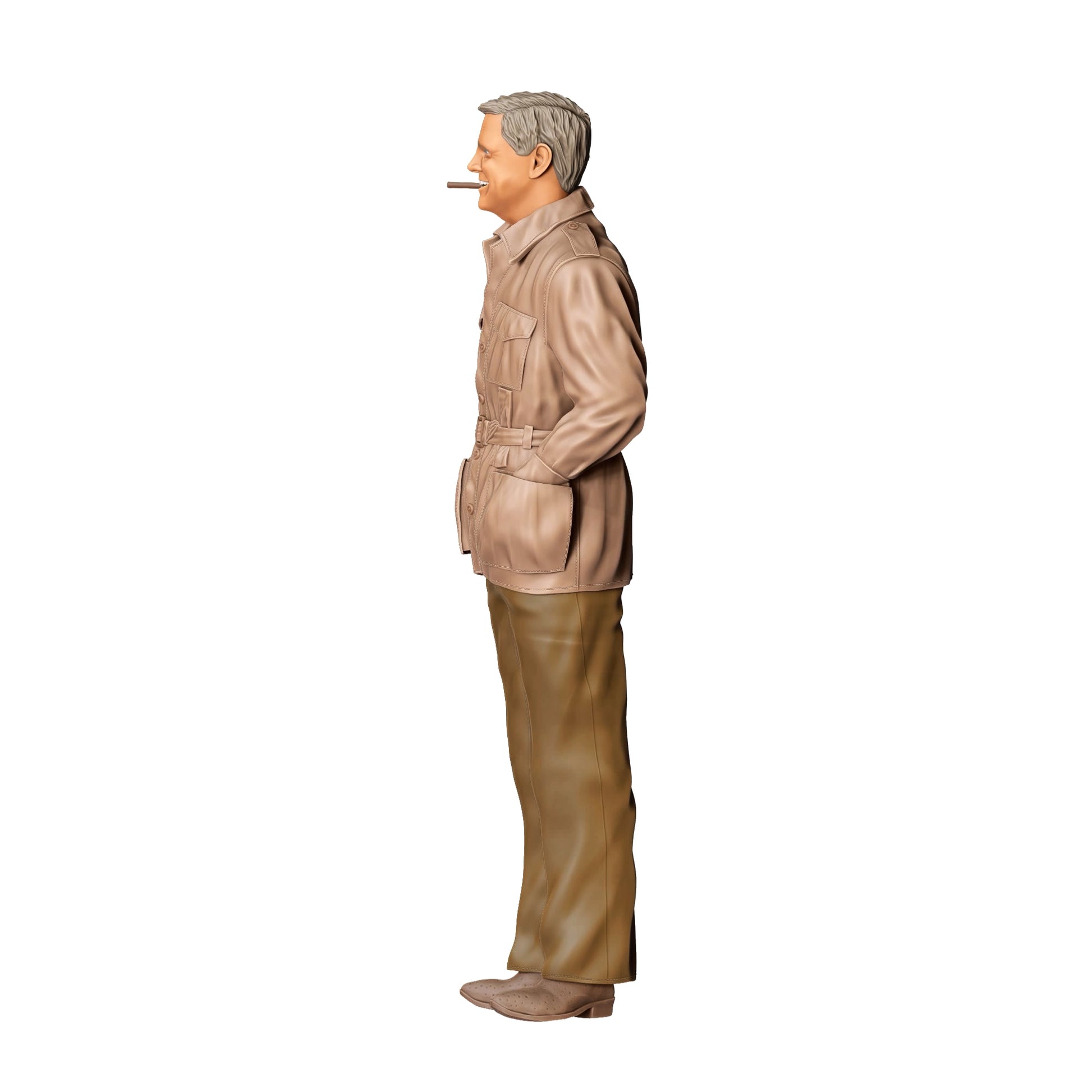 Product photo diorama and model building miniature figure: Everyday Heroes: Man in Leather Jacket