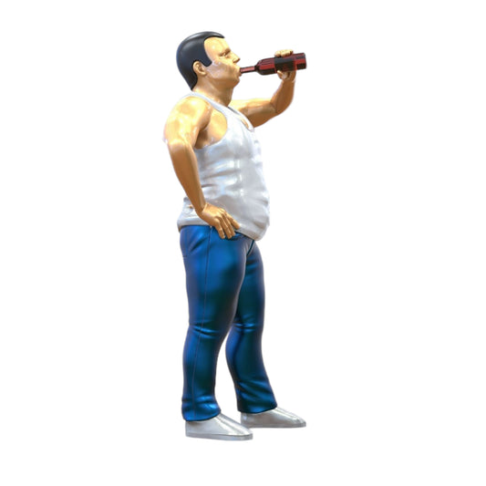 Product photo 0: Man with beer bottle and beer belly