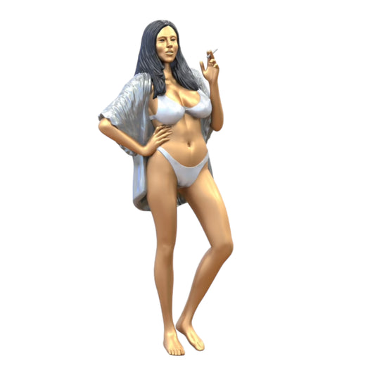 Product photo 0: Woman in nightgown with cigarette