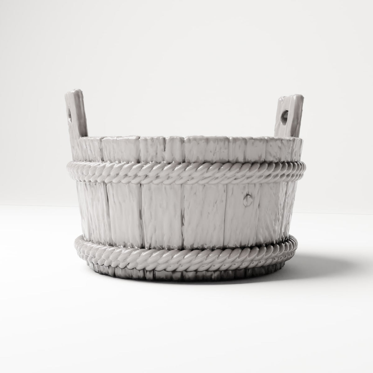 MyPortal 232 3: Diorama Camp & Market: Rustic Wooden Bucket with Handles (Ref. 232D)