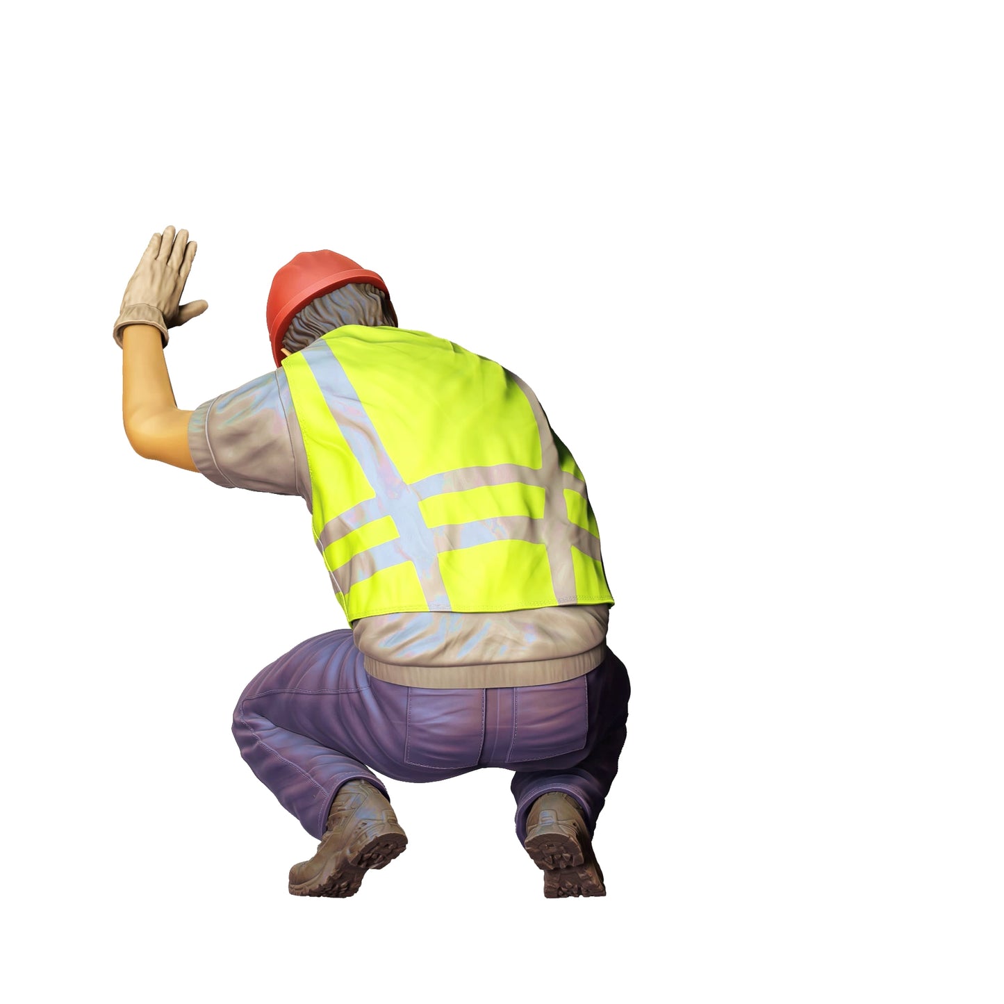 Product photo 0: Kneeling construction worker with helmet