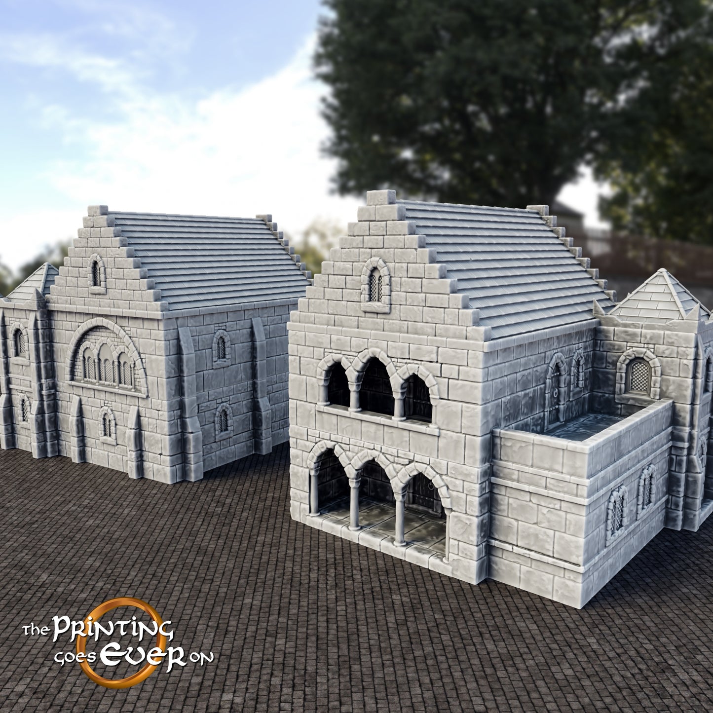 Product photo Tabletop 28mm The Printing Goes Ever On (TPGEO) 0: Medieval Residential House B - Stone Building from the Human Realm Gonthan - Walkable Terrain