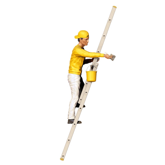 Miniature Figure: Painter/ Varnisher with Brush and Bucket - Craftsman on Ladder (No. 277)