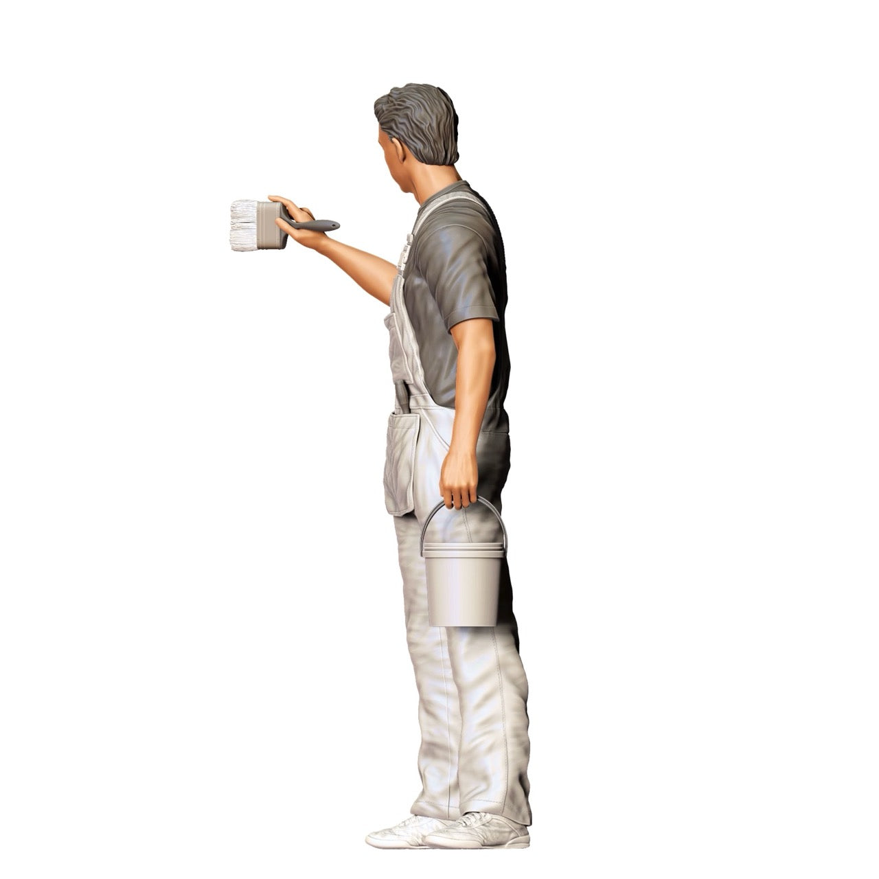 Product image 6 of 6: Miniature Figure: Painter/ Varnisher with Brush and Bucket - Craftsman (No. 278)
