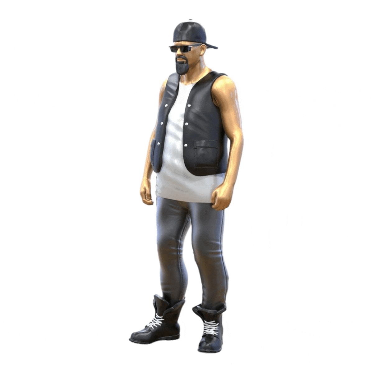 Miniature Figure: Biker/Gang Member with Vest and Sunglasses (No. 285)