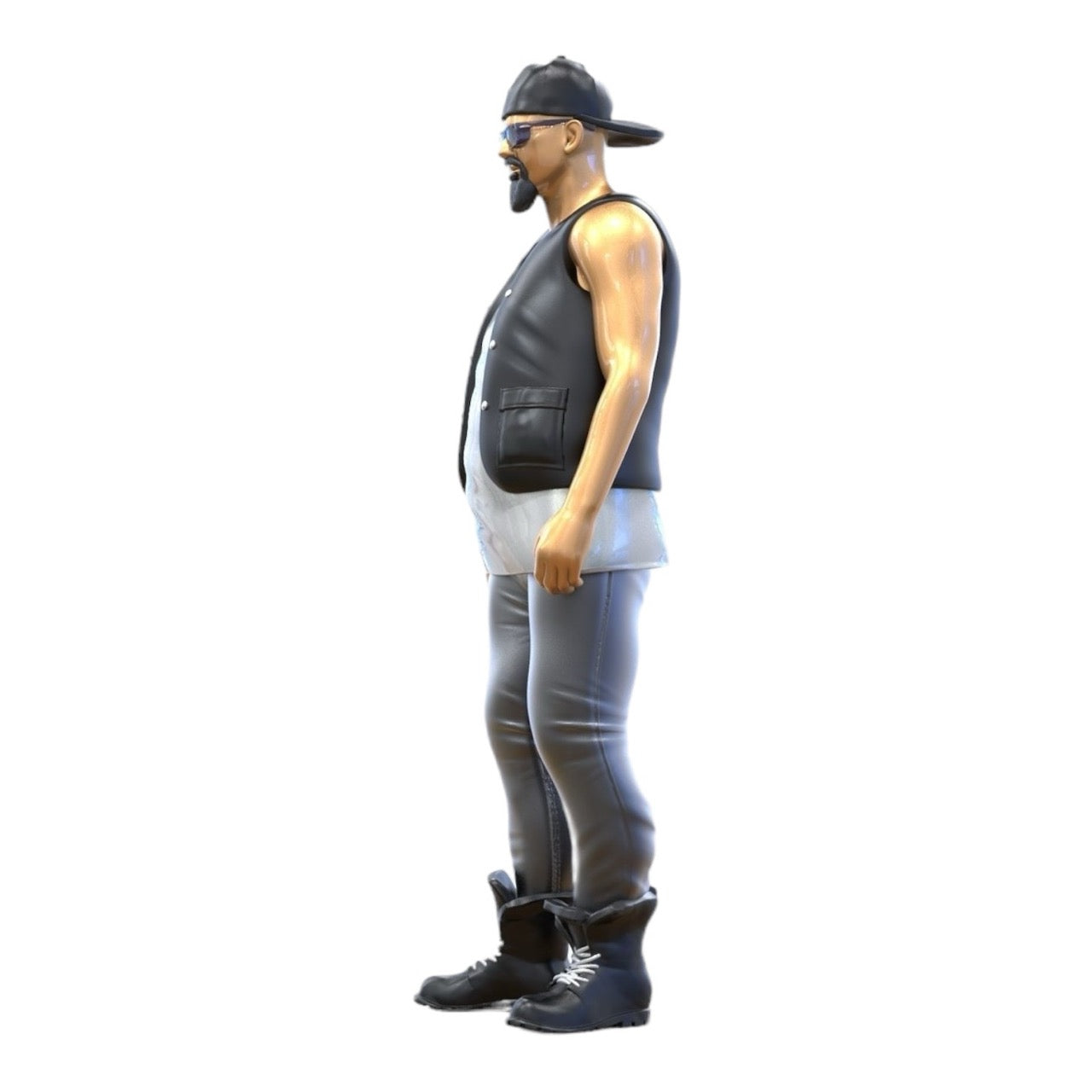 Miniature Figure: Biker/Gang Member with Vest and Sunglasses (No. 285)