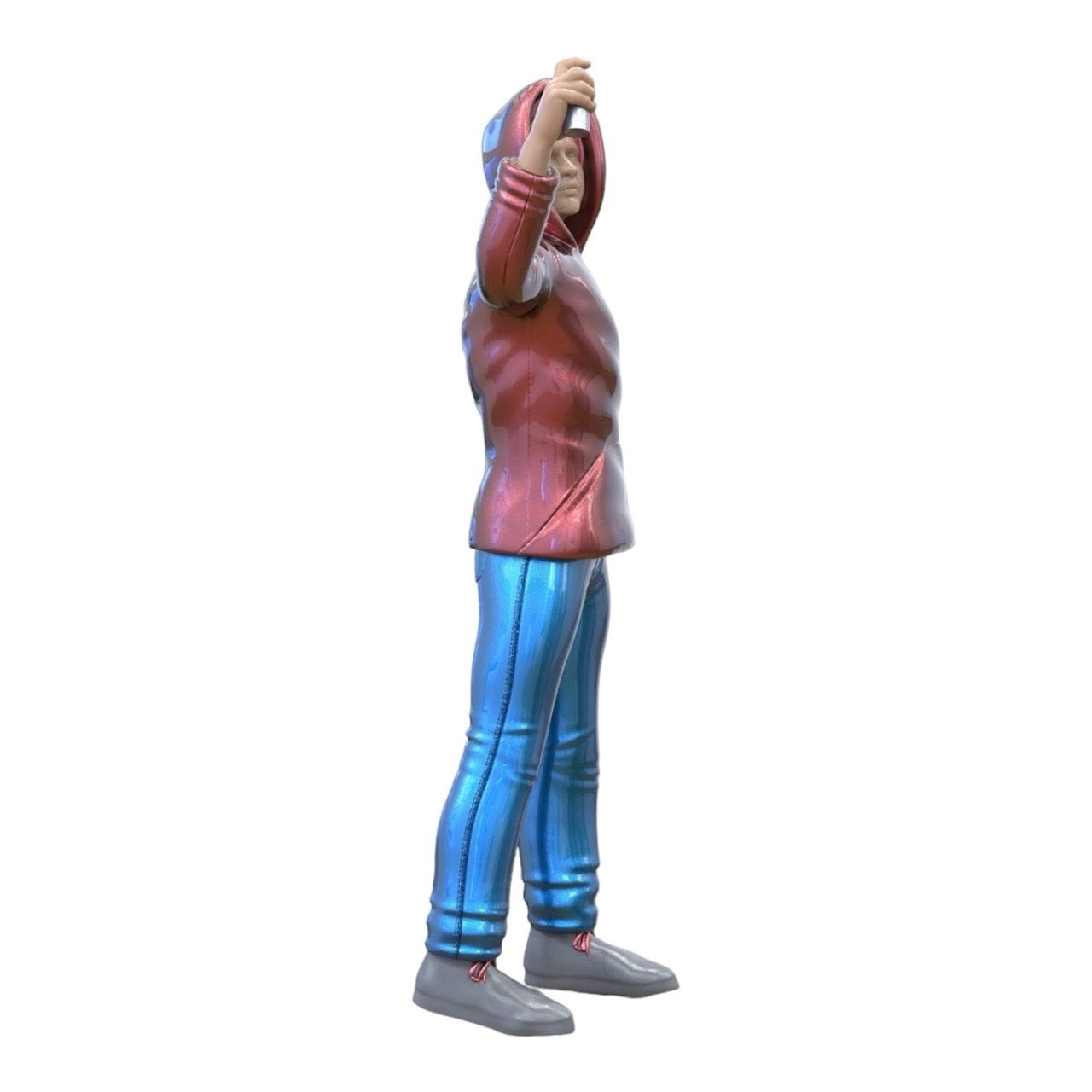 Miniature Figure: Teenage Sprayer - Young Man with Hoodie and Graffiti Spray Can (No. 286)
