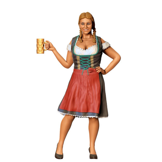 Miniature Figure Oktoberfest: Meadow Guests: Woman with traditional dirndl outfit and beer mug (No. 290)