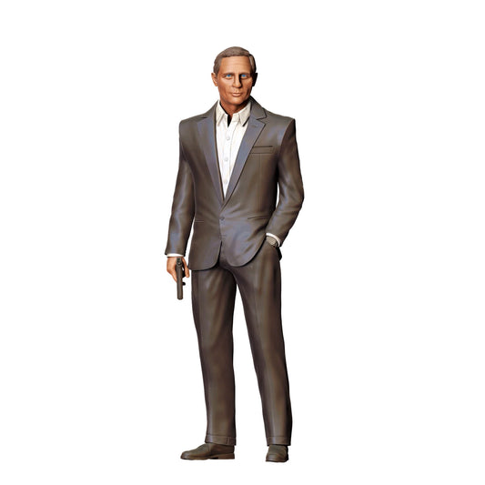 Diorama model building product photo 0: Secret agent in suit with pistol C (Ref. No. 368)