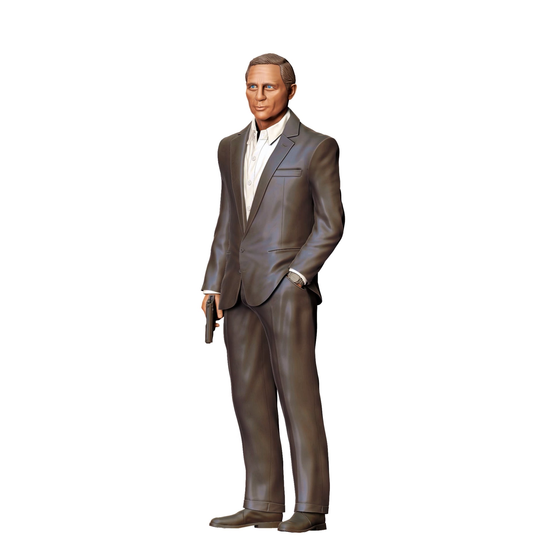 Diorama model building product photo 0: Secret agent in suit with pistol C (Ref. No. 368)
