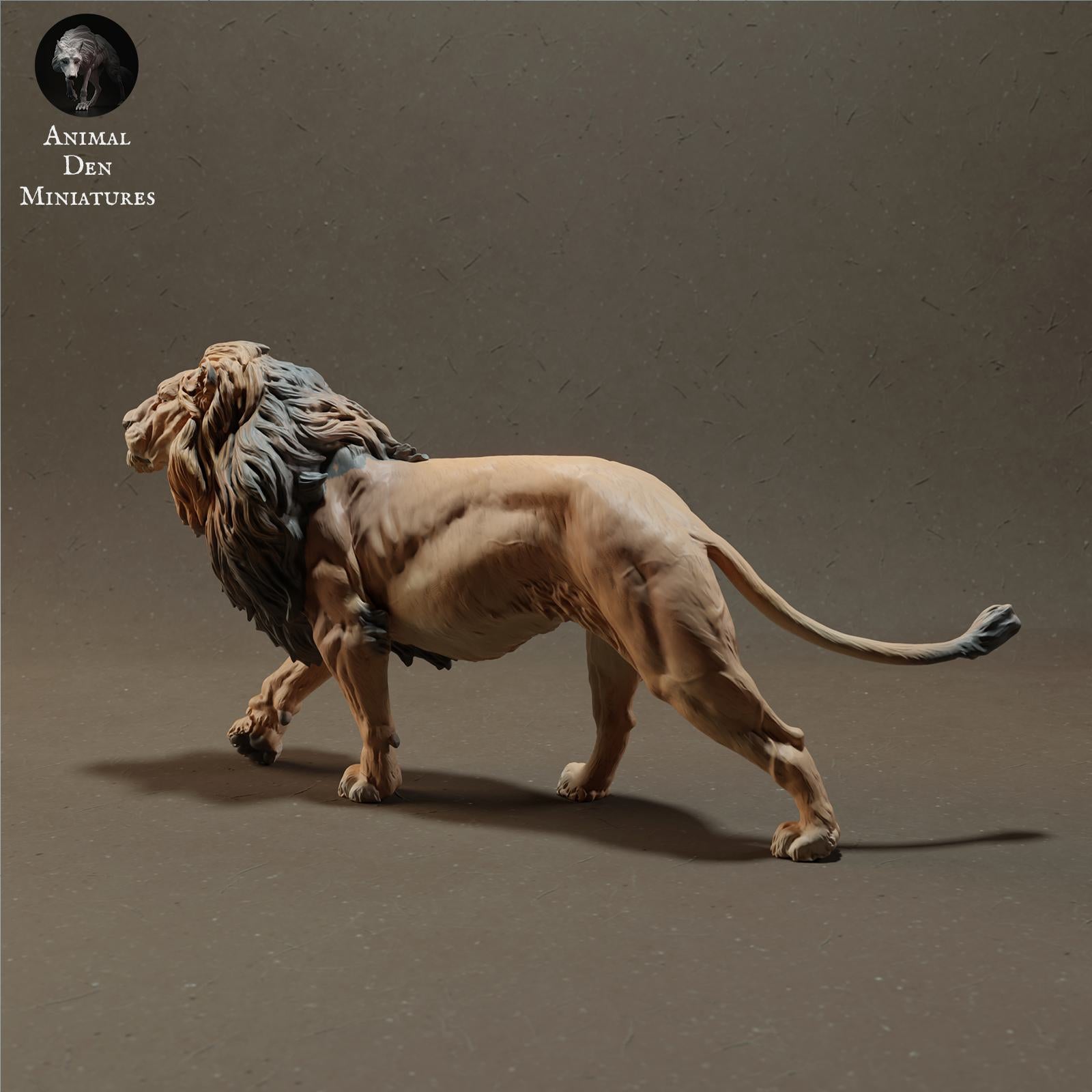 Product photo Animal Figure Diorama, Model Building: 0: Wild Animal Figure: Lion – King of the Savanna (Ref 01_01_09)