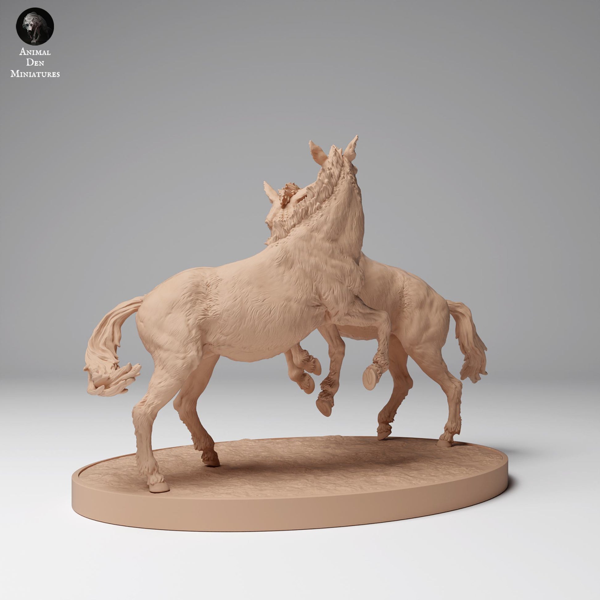 Product photo Animal Figure Diorama, Model Building: 0: Wild Animal Figure: Fighting Przewalski Horses (Ref 24_12_02)