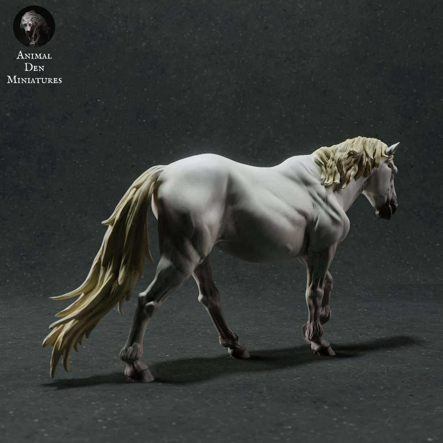 Product photo Animal Figure Diorama, Model Building: 0: Wildlife Figure: Camargue Horse (Ref 01_01_75)
