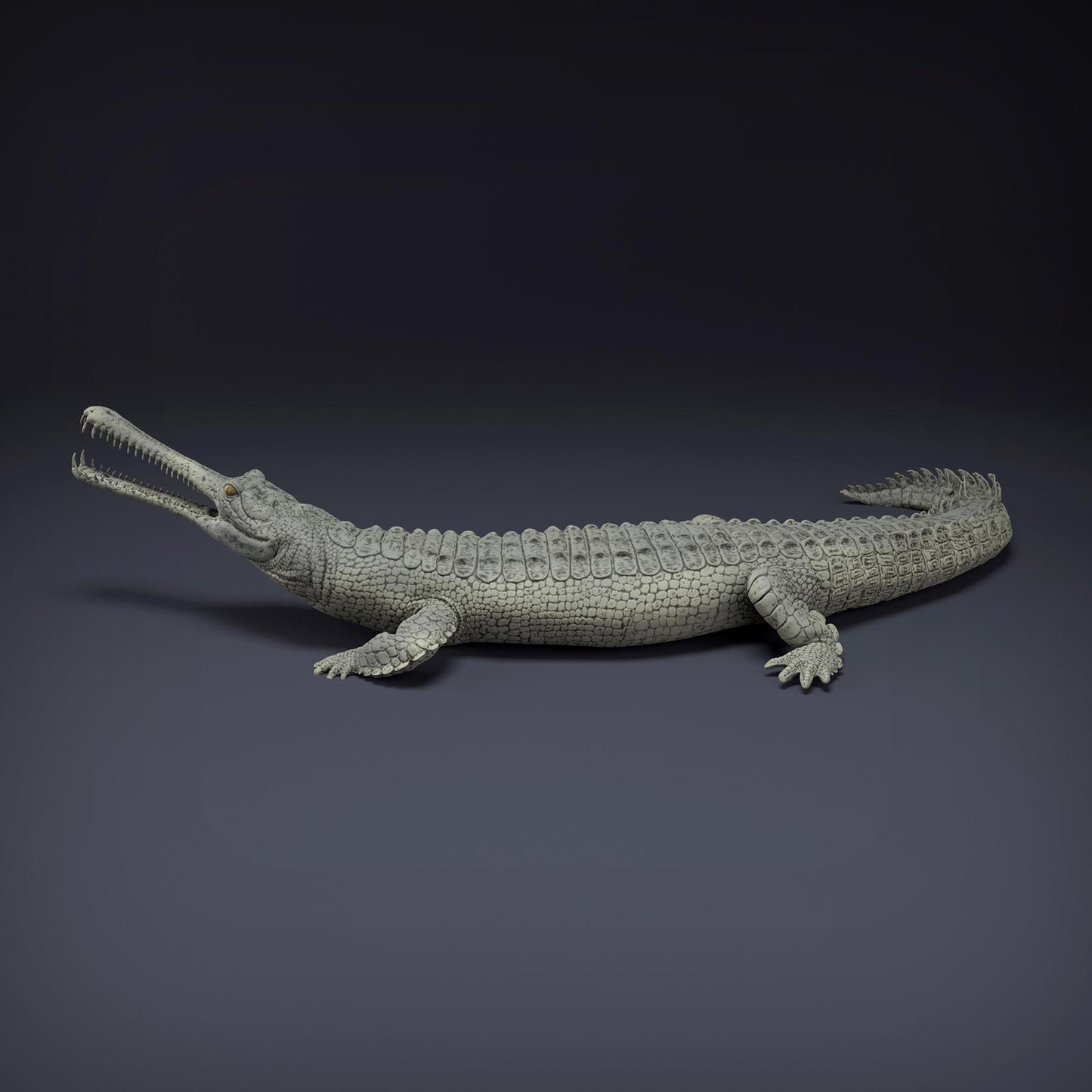 Product photo Animal Figure Diorama, Model Building: 0: Jungle Animal Figure: Ganges Gavial – Gharial (Ref 01_01_80)