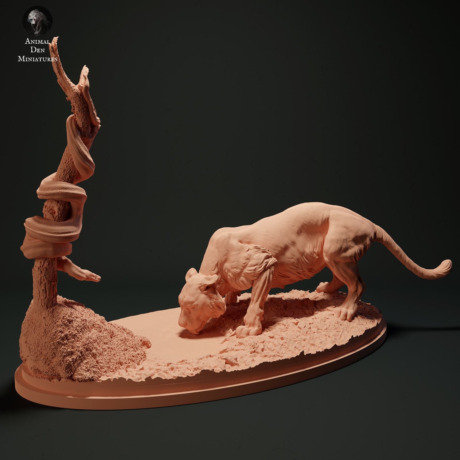 Product photo Animal Figure Diorama, Model Building: 0: Jungle Animal Figures: Burmese Python and Bengal Tiger (Ref 01_01_45)