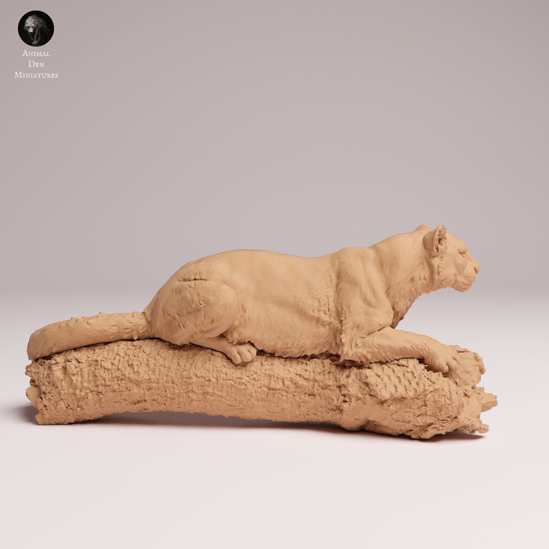 Product photo Animal Figure Diorama, Model Building: 0: Wild Animal Figure: Amur Leopard on Tree – Animal Miniature for Dioramas (Ref 25_07_13)