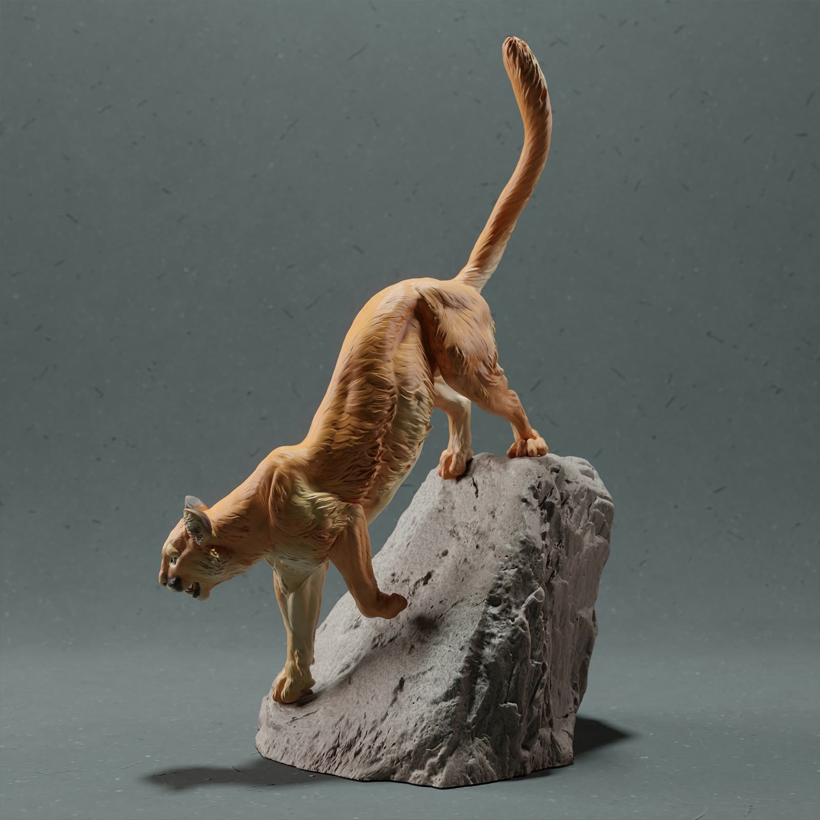 Product photo Animal Figure Diorama, Model Building: 0: Wild Animal Figure: Mountain Lion – Puma (Ref 01_01_48)
