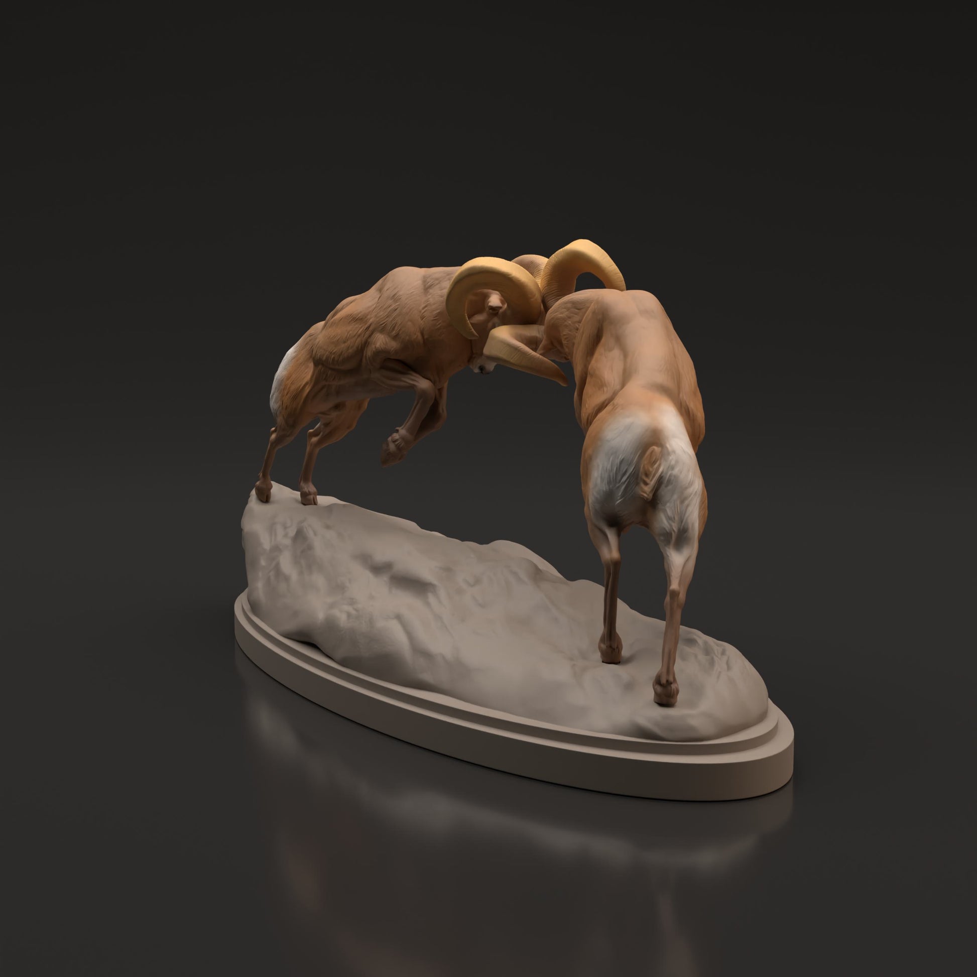 Product photo Animal Figure Diorama, Model Building: 0: Wildlife Figure: Battle Scene Bighorn Sheep – Ram (Ref 01_01_53)