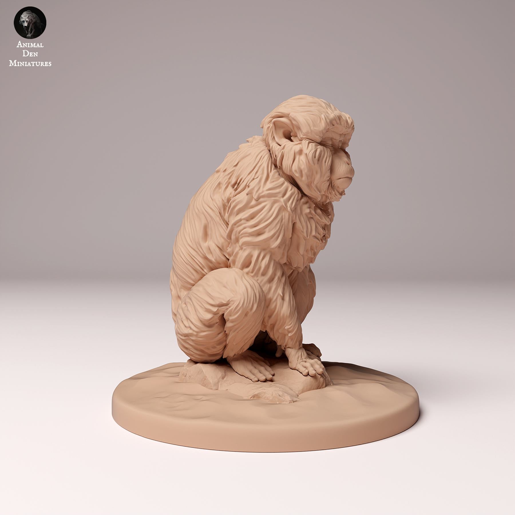 Product photo Animal Figure Diorama, Model Building: 0: Wild Animal Figure: sitting Japanese Macaque (Ref 24_10_05)