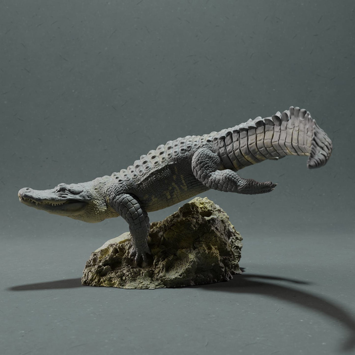 Produktfoto Tier Figur Diorama, Modellbau: 0: Wildtier Figur: schwimmender Amerikanischer Alligator (Ref 01_01_44)