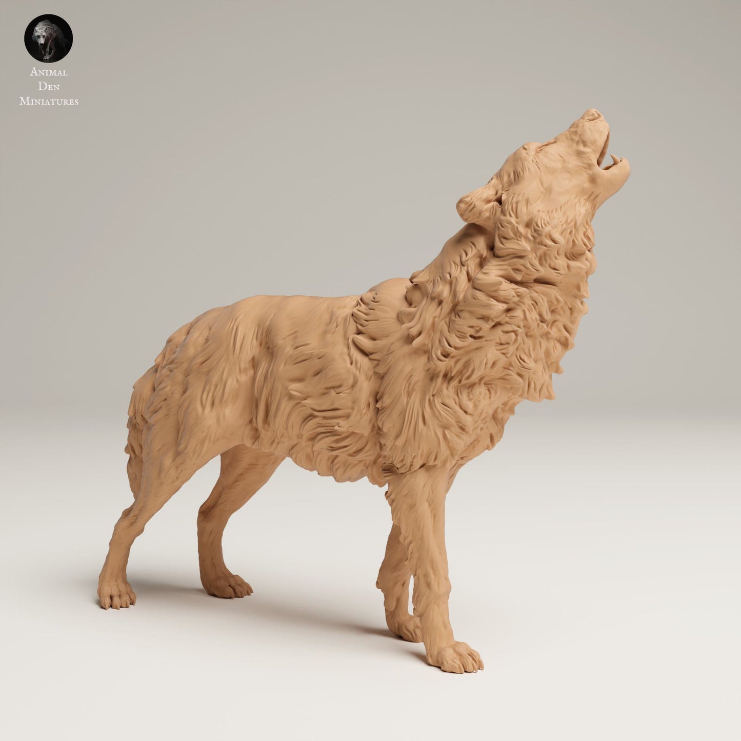 Produktfoto Tier Figur Diorama, Modellbau: 0: Wildtier Figur: heulender Grauwolf (Ref 25_06_07)