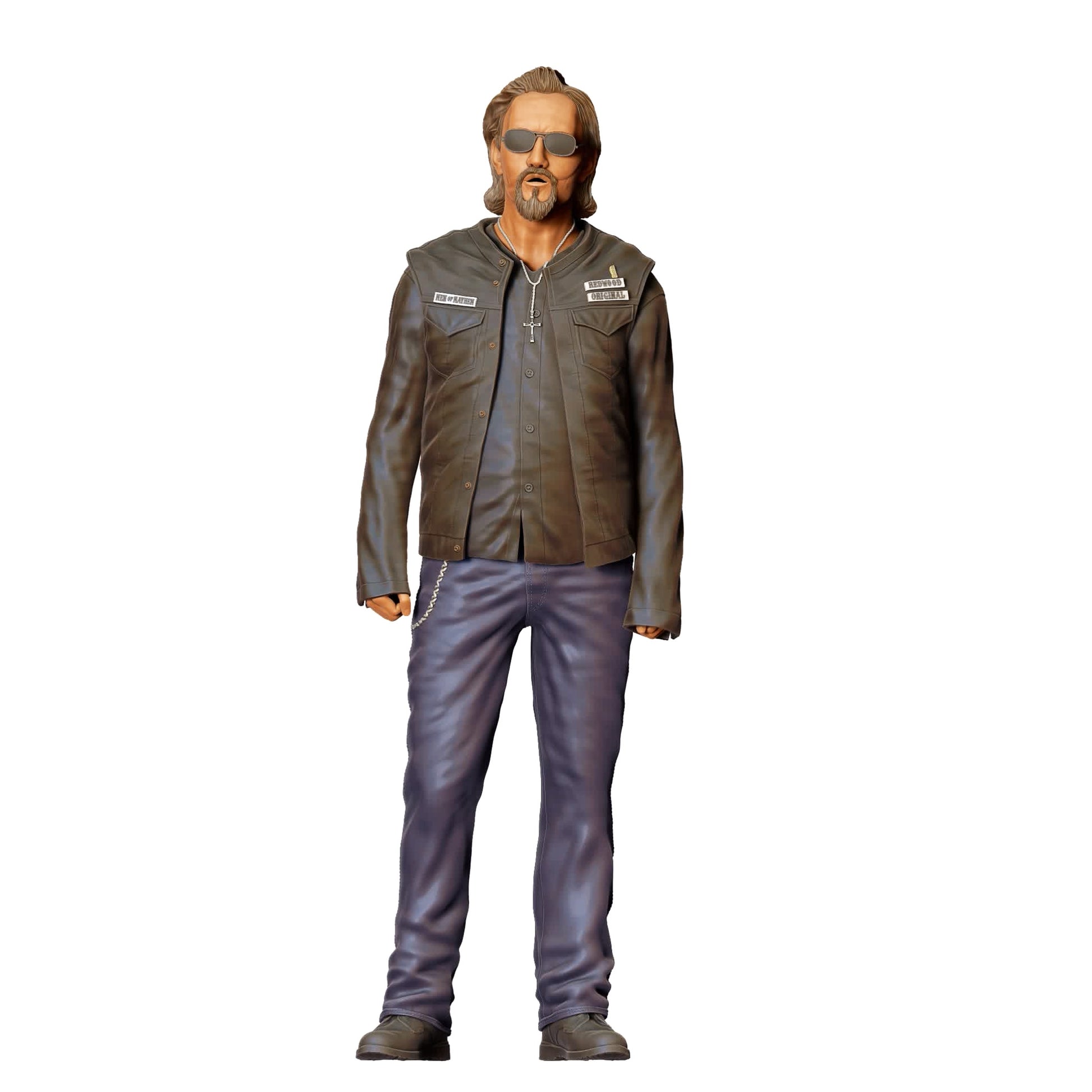 Diorama model building product photo 0: Member of a motorcycle gang - Biker 2 (Ref. No. 345)