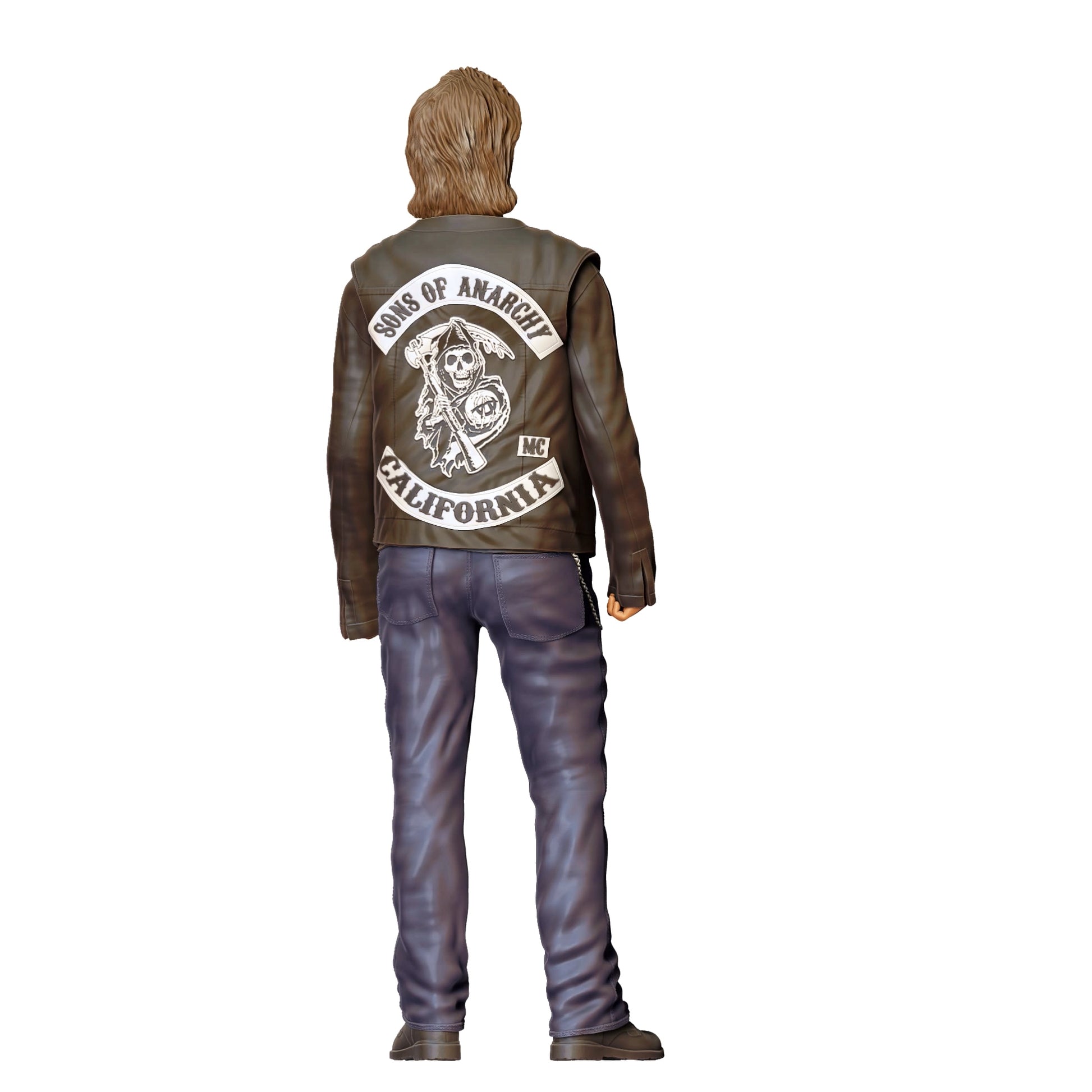 Diorama model building product photo 0: Member of a motorcycle gang - Biker 2 (Ref. No. 345)