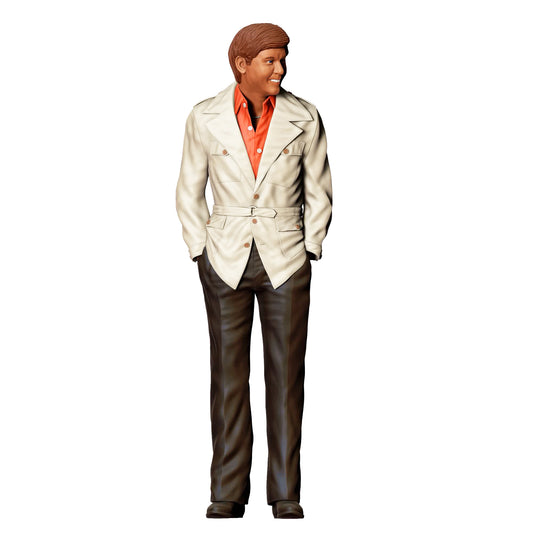 Diorama model building product photo 0: Man in a blazer with an open shirt – 80s club owner (Ref. No. 428)