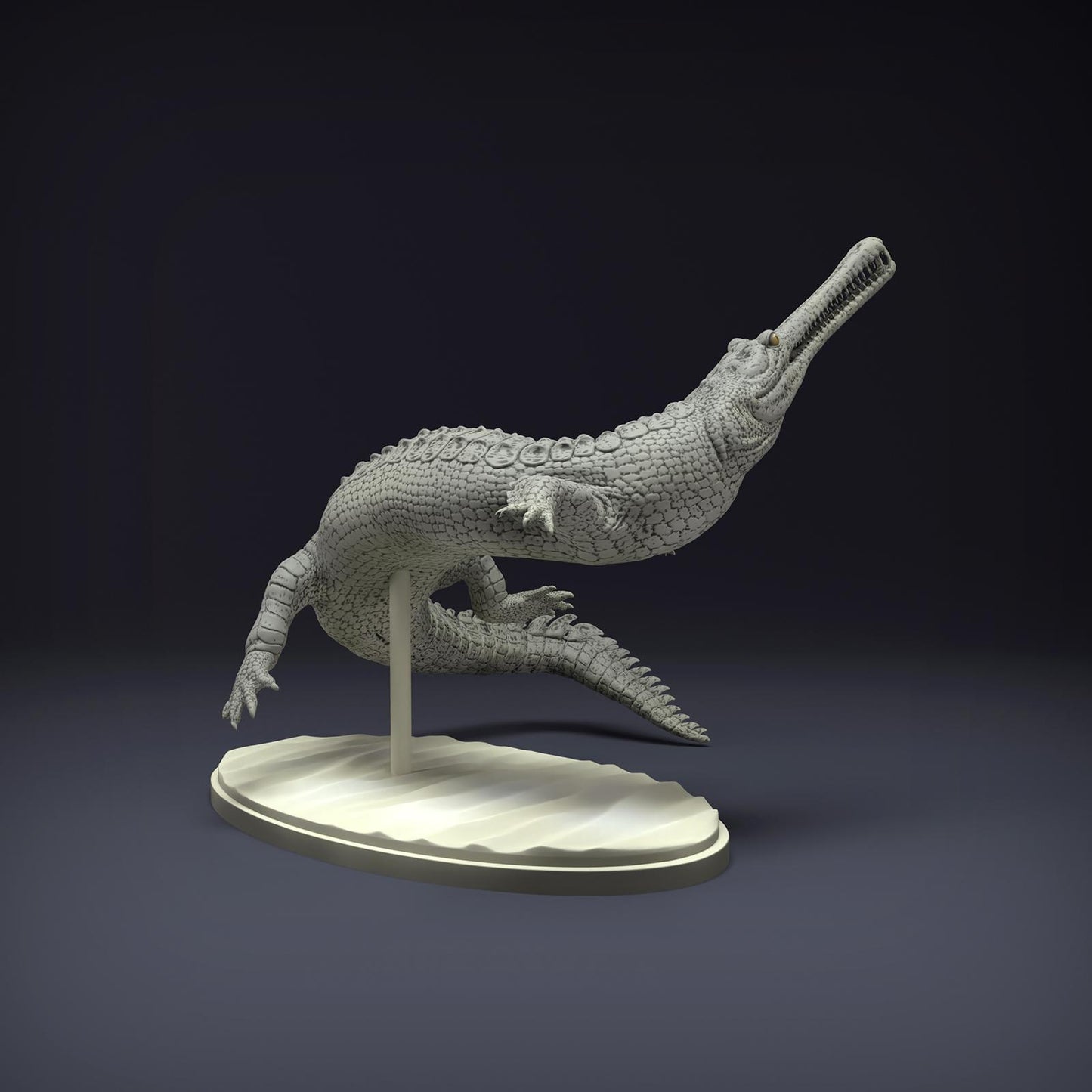 Product photo Animal Figure Diorama, Model Building: 0: Jungle Animal Figure: swimming Ganges gharial (Ref 01_01_79)