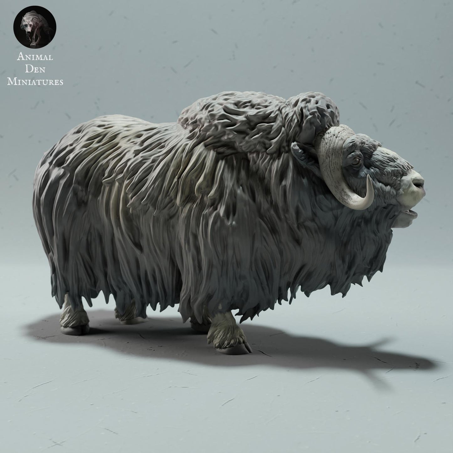 Product photo animal figure diorama, model building: 0: Wildlife figure: Muskox – calling bull (Ref 01_01_69)