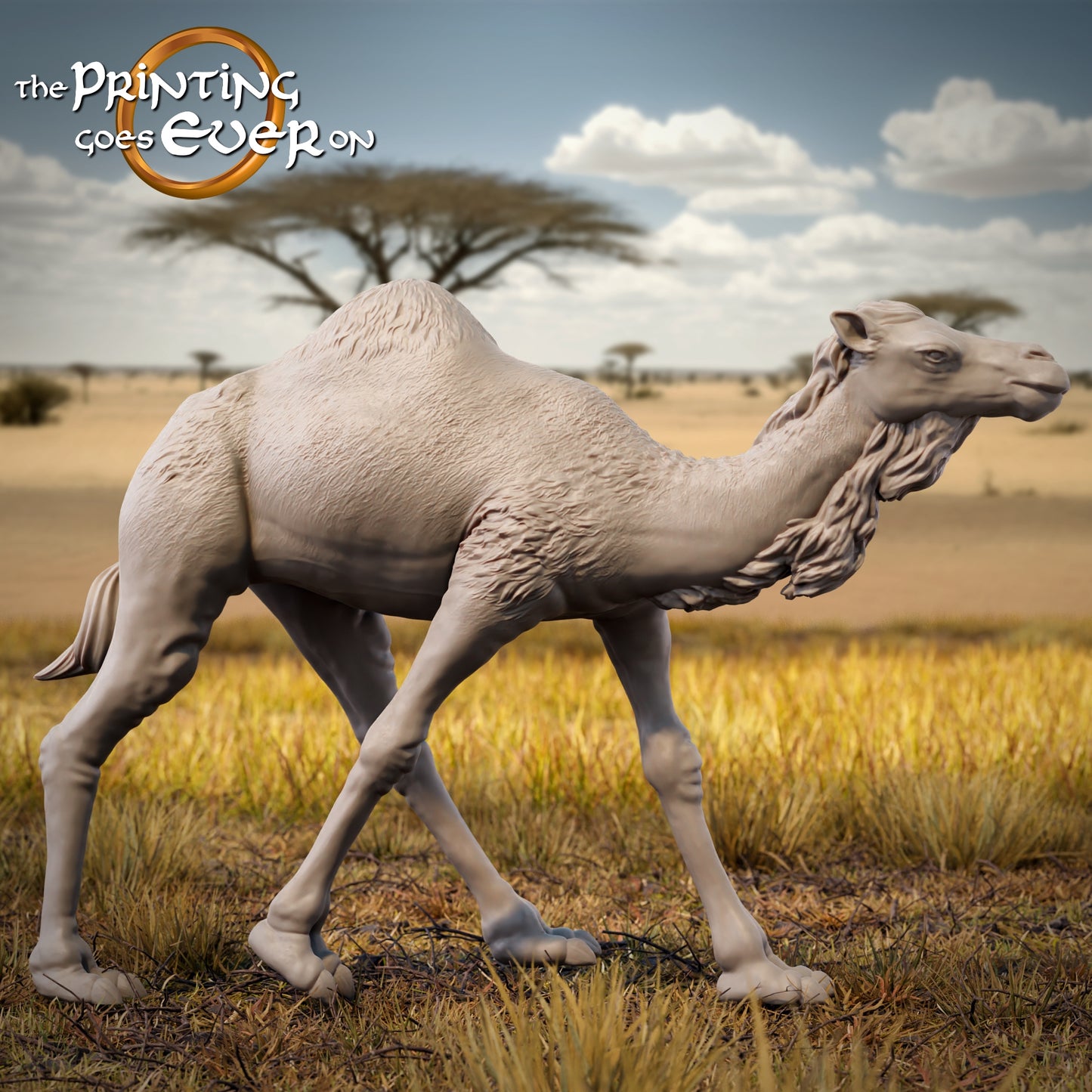 Product photo Tabletop 28mm The Printing Goes Ever On (TPGEO) 0: Camel: Loyal pack animal from the desert