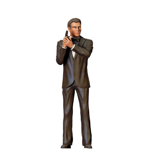 Diorama model building product photo 0: Secret agent in suit with pistol D (Ref. No. 369)