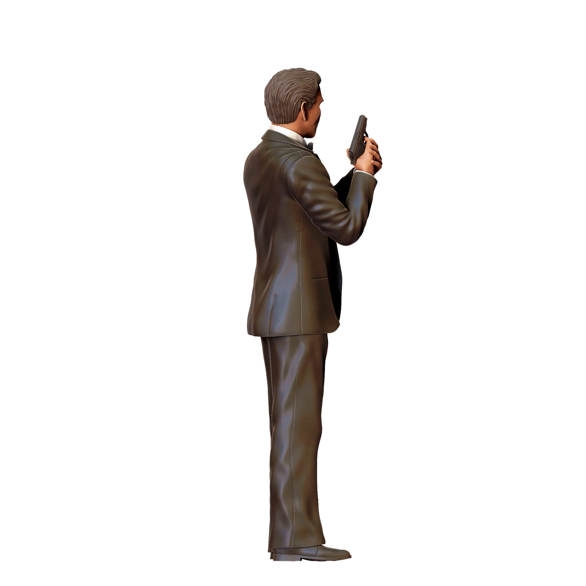 Diorama model building product photo 0: Secret agent in suit with pistol D (Ref. No. 369)