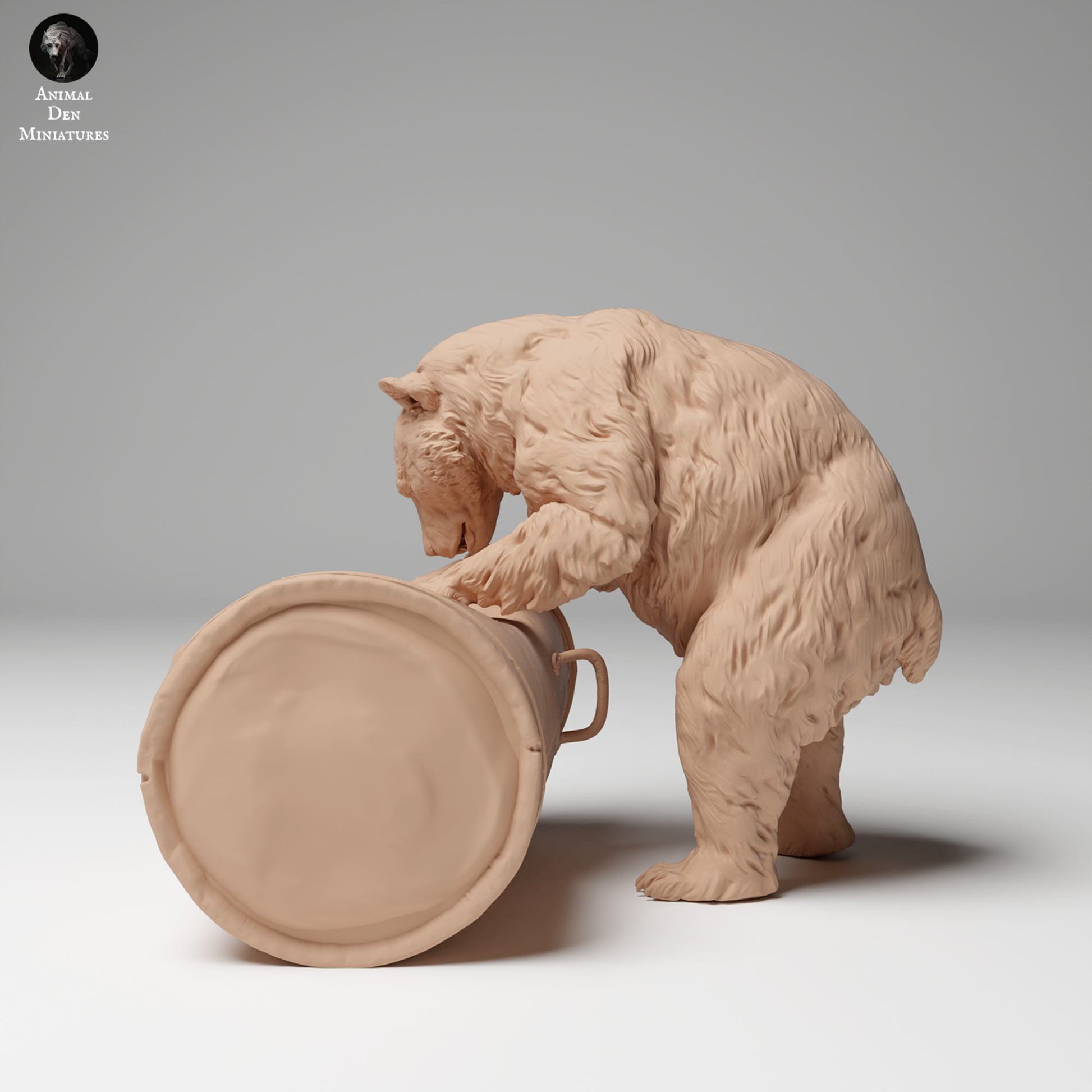 Product photo Animal Figure Diorama, Model Building: 0: Wildlife Figure: Black Bear Destroying Trash Can (Ref 24_11_09)