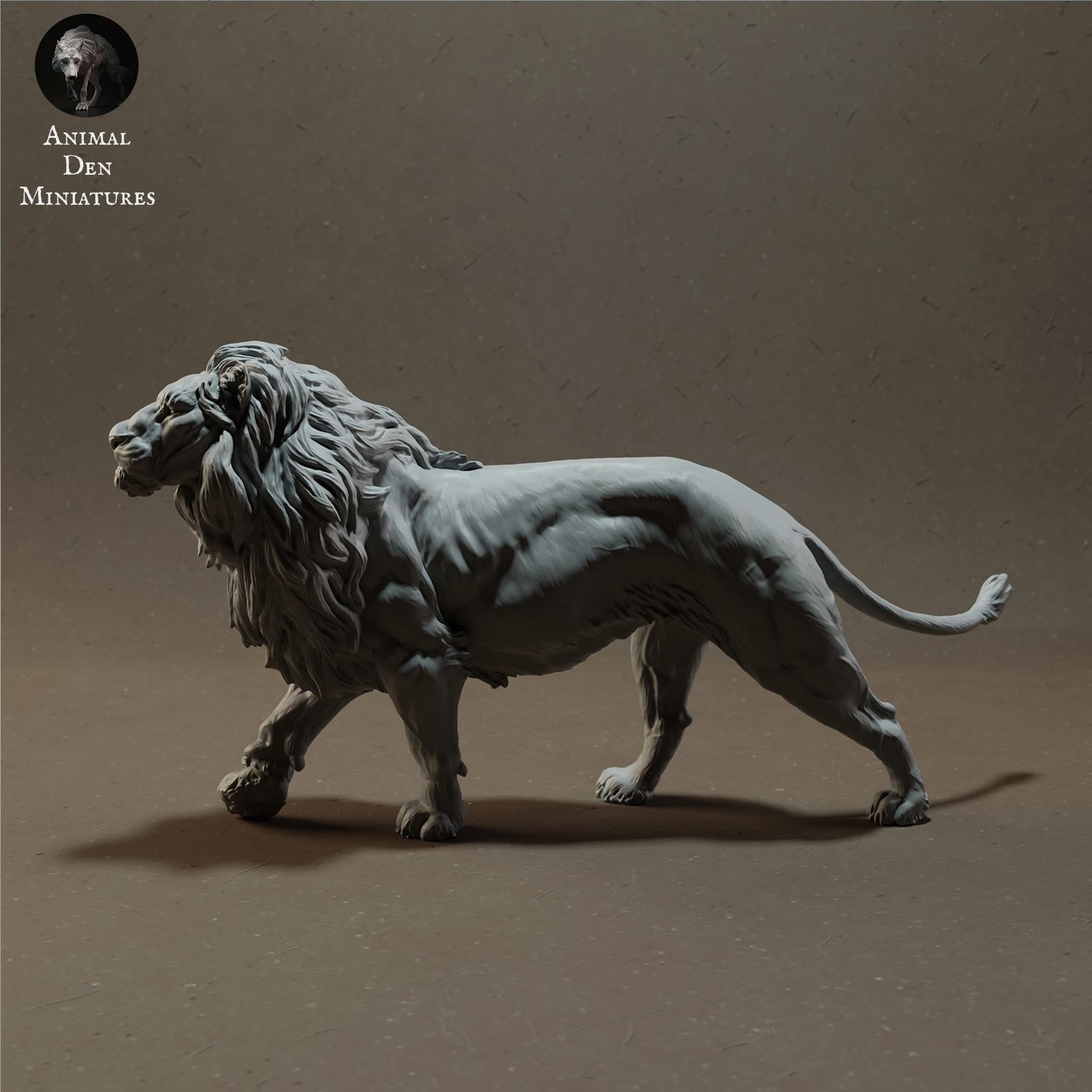 Product photo Animal Figure Diorama, Model Building: 0: Wild Animal Figure: Lion – King of the Savanna (Ref 01_01_09)