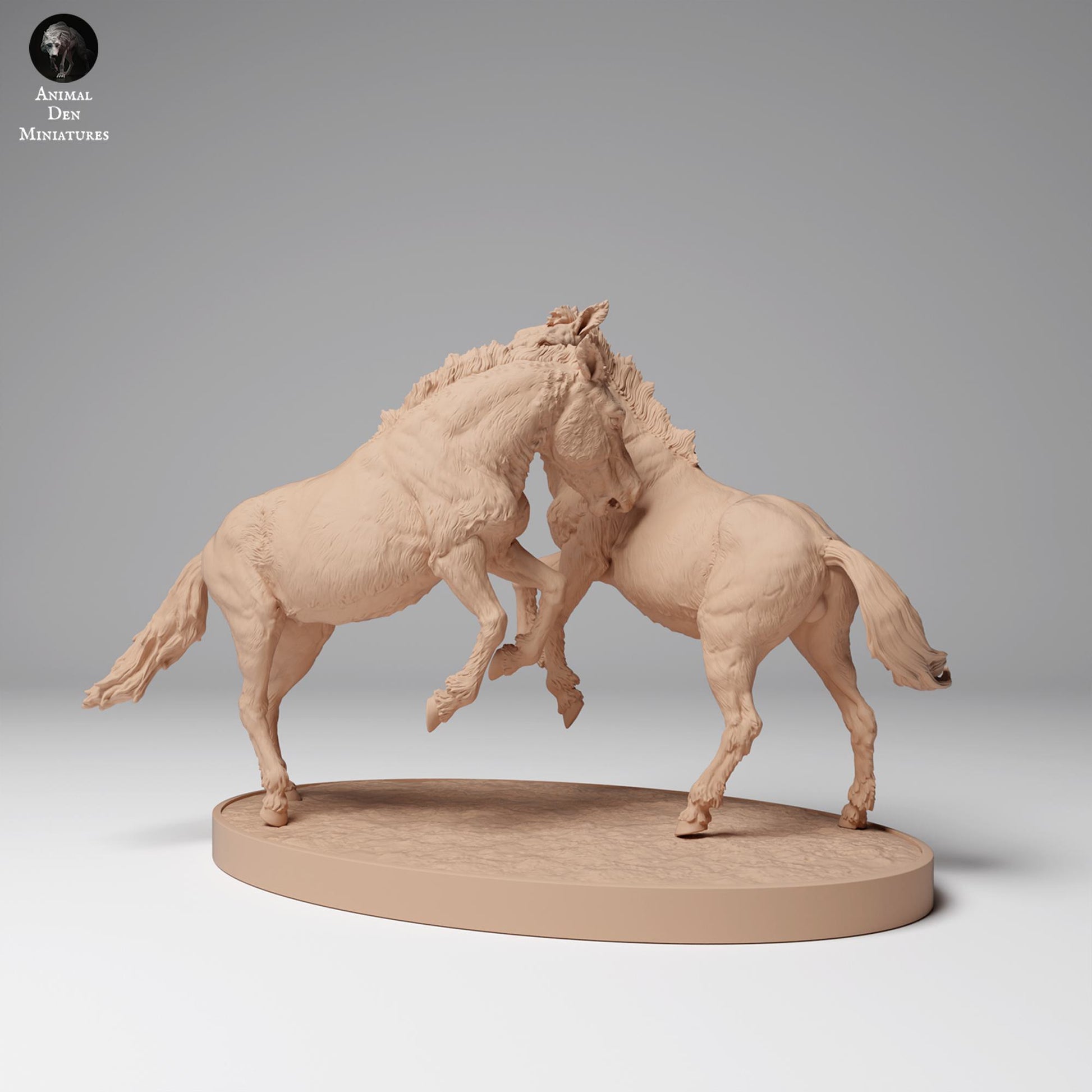 Product photo Animal Figure Diorama, Model Building: 0: Wild Animal Figure: Fighting Przewalski Horses (Ref 24_12_02)