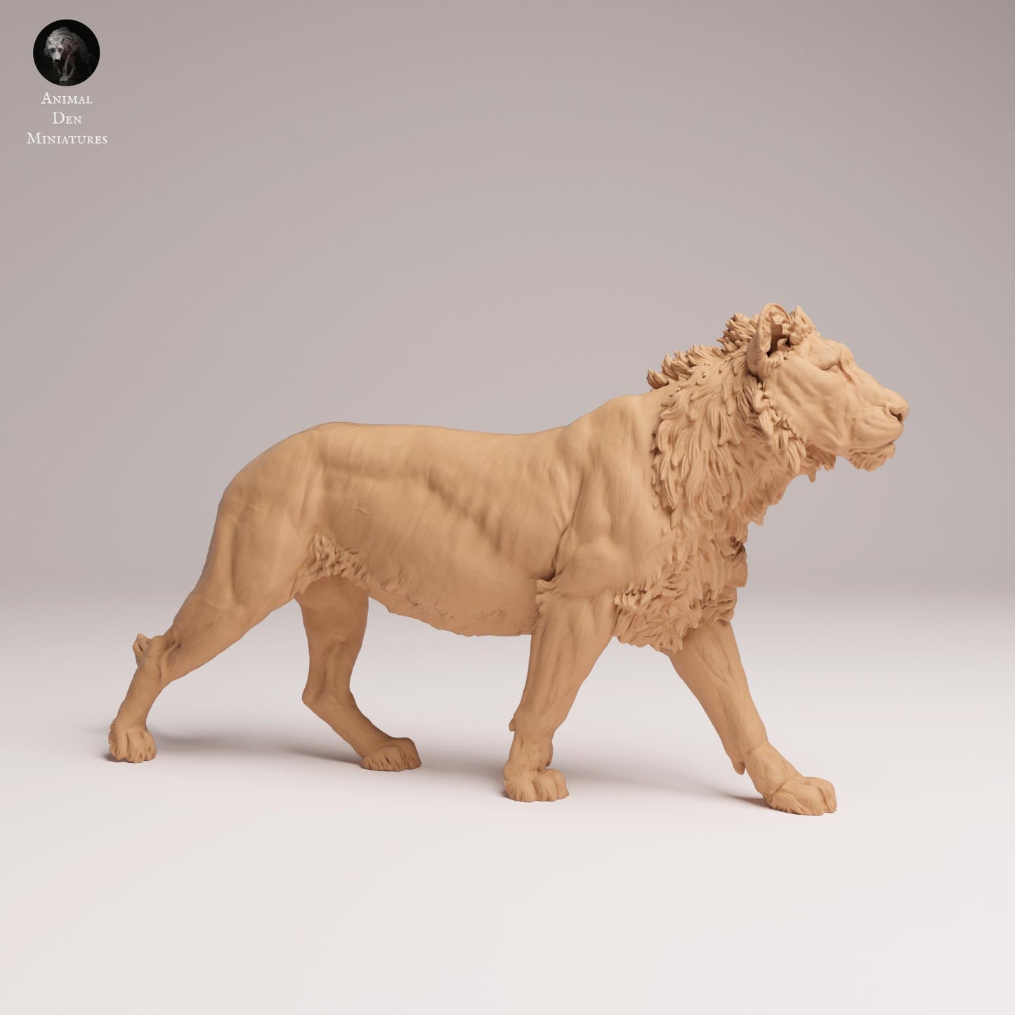 Product photo Animal Figure Diorama, Model Building: 0: Savanna Animal Figure: Young Lion – Subadult (Ref 25_08_04)
