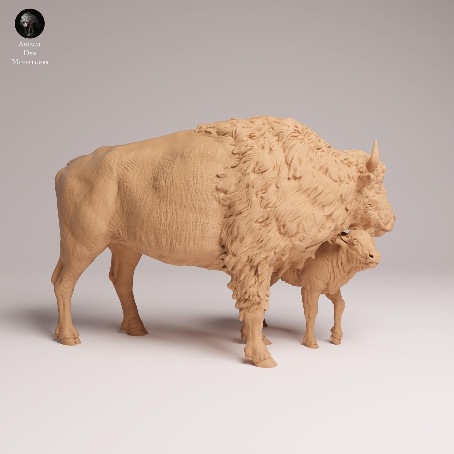 Product photo Animal Figure Diorama, Model Building: 0: Wildlife Figure: American Bison – Cow and Calf (Ref 25_09_10)