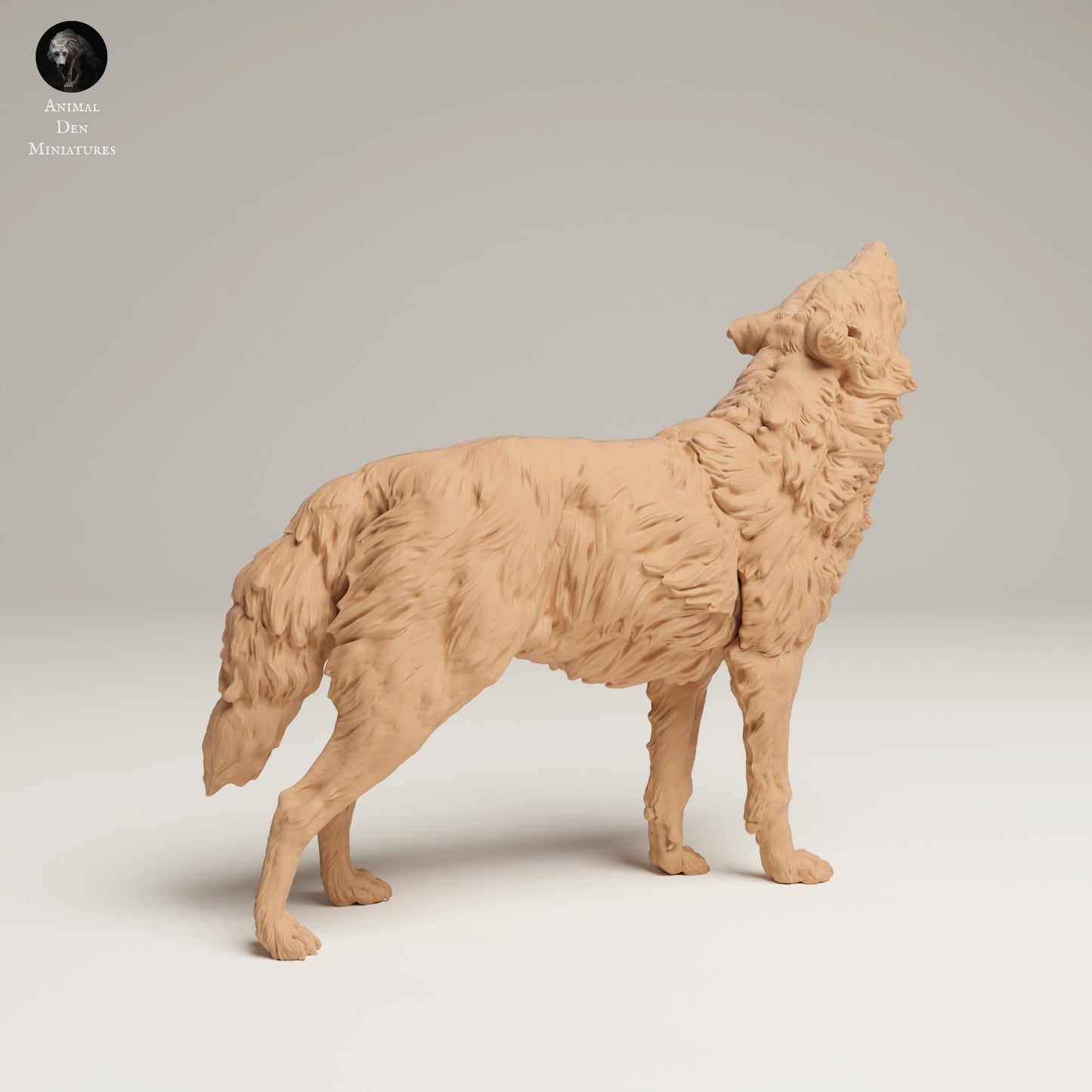 Produktfoto Tier Figur Diorama, Modellbau: 0: Wildtier Figur: heulender Grauwolf (Ref 25_06_07)