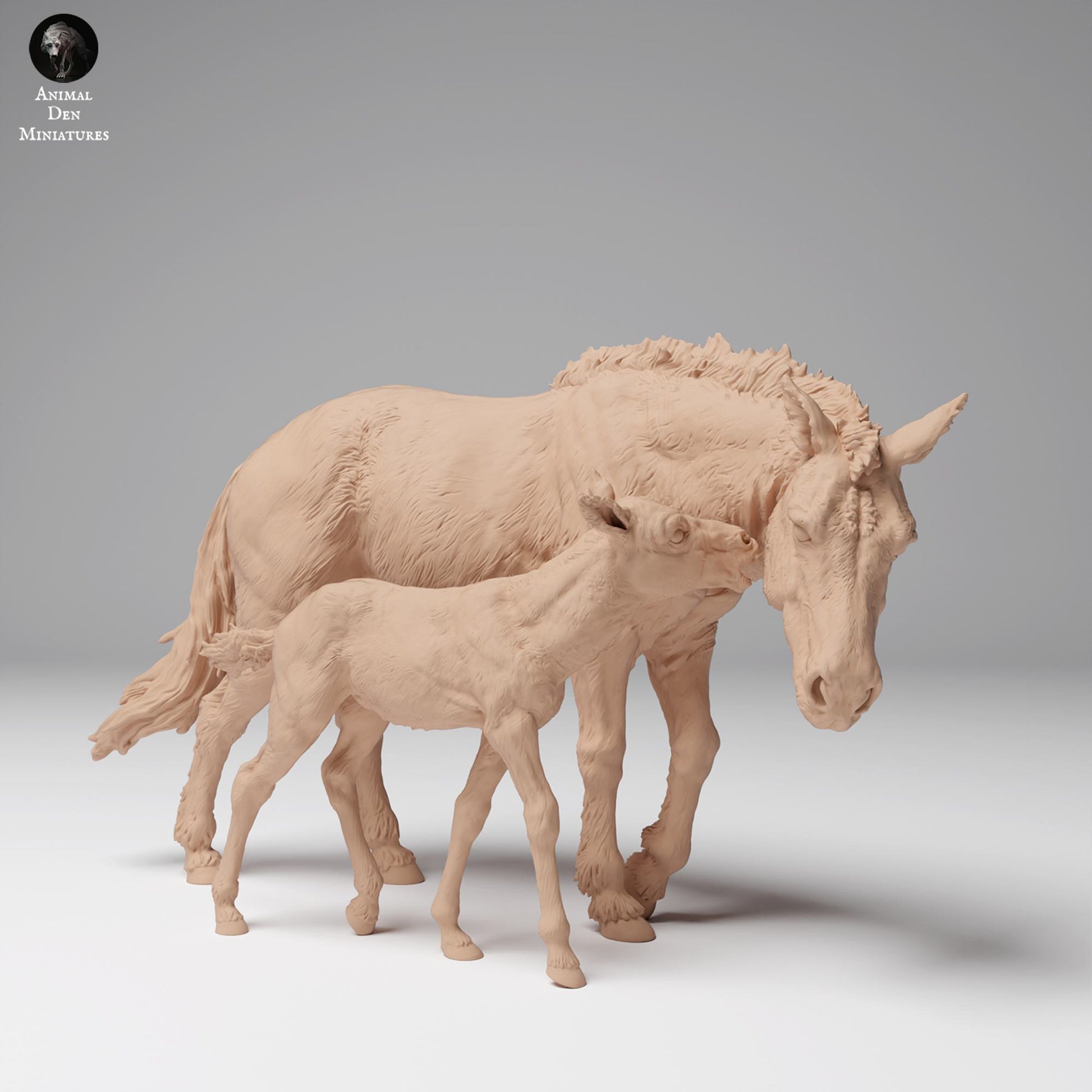 Product photo Animal Figure Diorama, Model Building: 0: Wildlife Figure: Przewalski Horse with Foal (Ref 24_12_03)