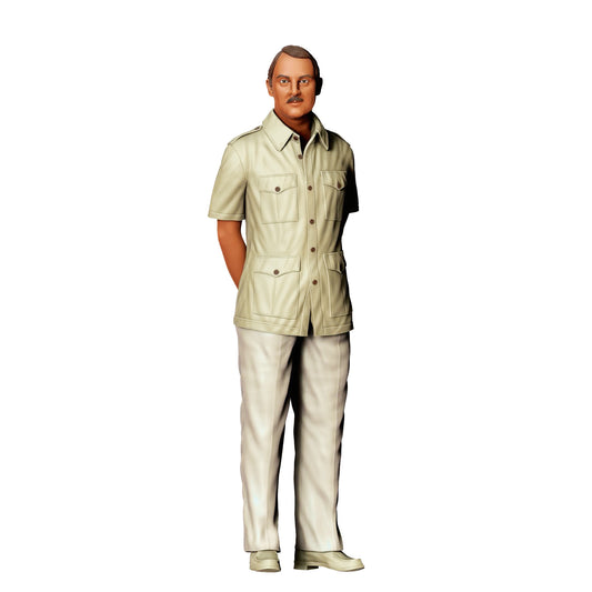 Diorama model building product photo 0: Gentleman in safari look – British steward (Ref. No. 427)