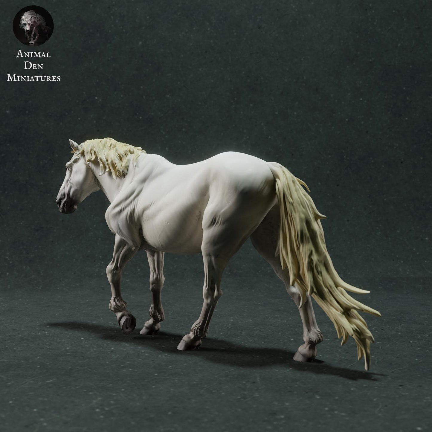 Product photo Animal Figure Diorama, Model Building: 0: Wildlife Figure: Camargue Horse (Ref 01_01_75)