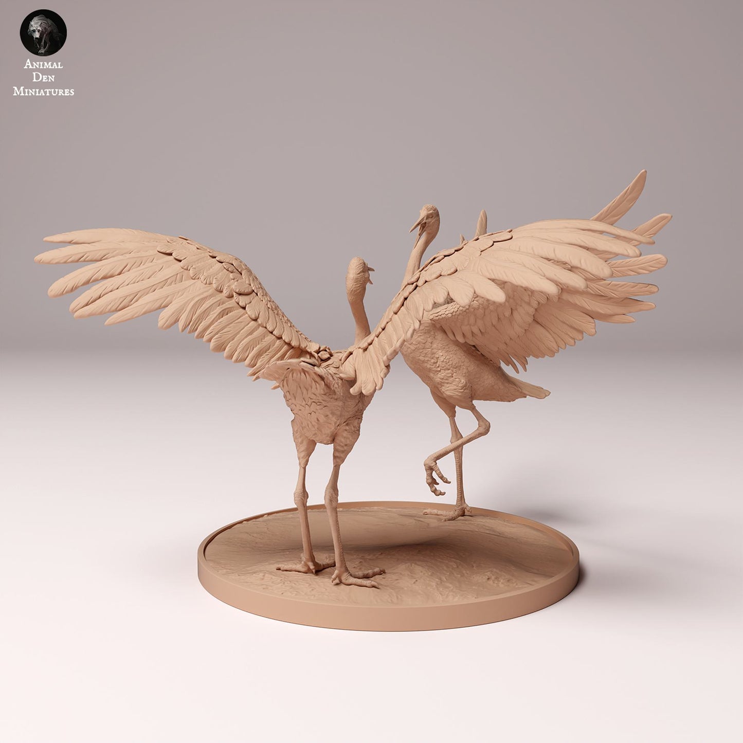 Produktfoto Tier Figur Diorama, Modellbau: 0: Wildtier Figur: tanzende Mandschurenkraniche – Rotkronenkranich (Ref 24_10_01)